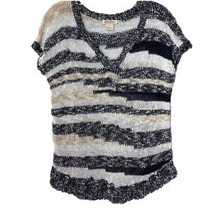 Lucky Open Knit Sweater‎ Women Medium Y2K Boho Fall Academia Slouchy Coastal